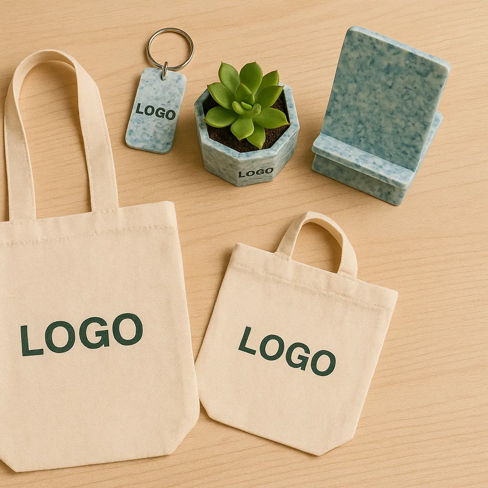 Tu logo en productos de plástico reciclado