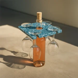 Posa Copas y Botella de plástico reciclado