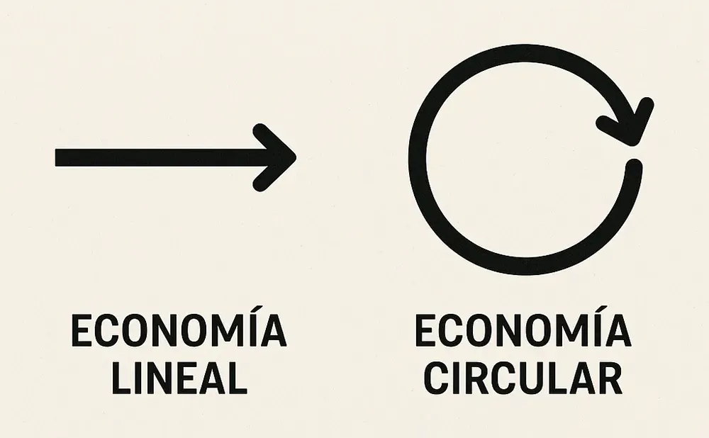 Economia-lineal-vs-economia-circular-revivir Comparación entre el modelo económico lineal tradicional y el modelo de economía circular sustentable