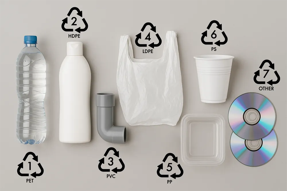 Tipos-de-plástico Clasificación de plásticos reciclables: símbolos y ejemplos