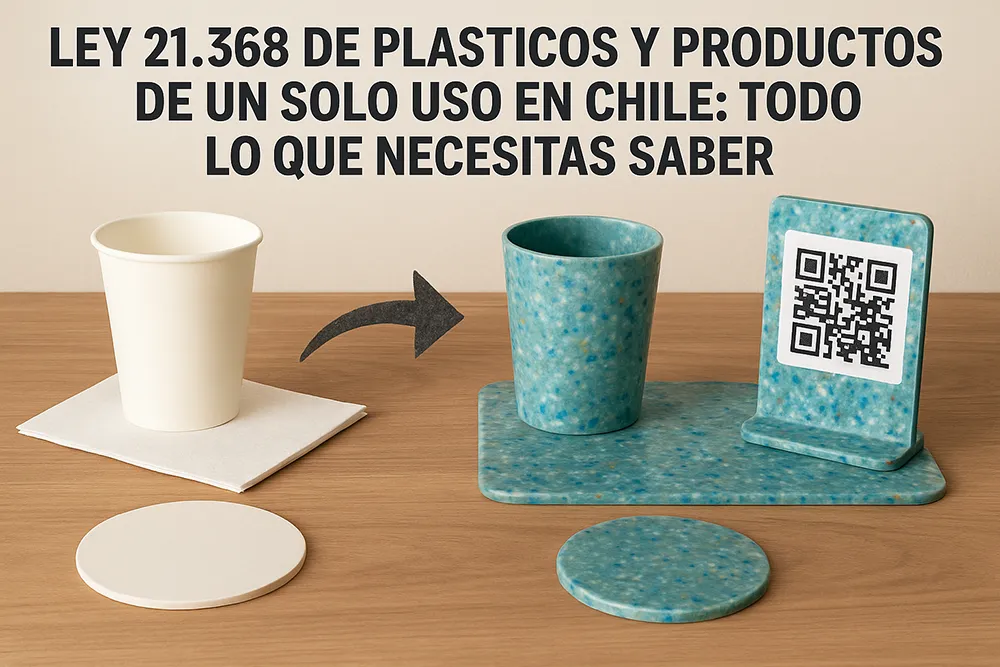 Ley-Plásticos-y-Productos-de-un-Solo-Uso representación del reemplazo de productos desechables de plastico, papel y otros materiales de un solo uso por productos de plástico reciclado